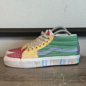 Vans Sk8 Mid Pride Women’s Athletic Skate Shoes Sneakers Size 8 Multicolor